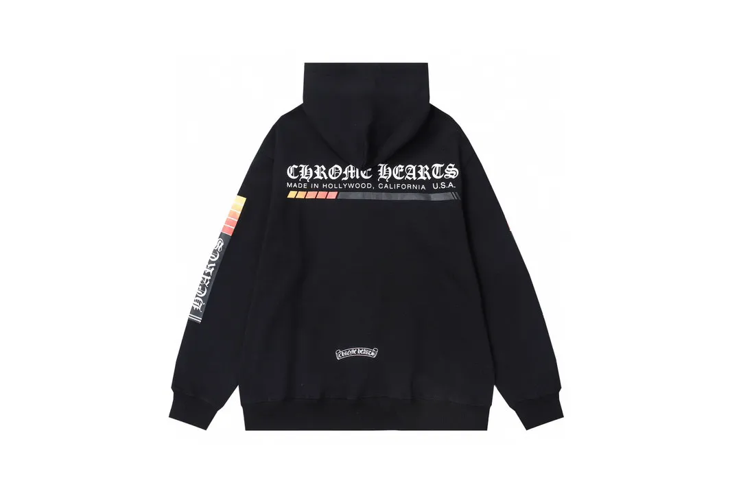M11—P210 -Chrome Hearts/Chrome Hearts printed sweatshirt cardigan jacket -420 grams of high-density, high-quality wool, soft, delicate and skin-friendly, soft and silky to the touch, warm and skin-friendly -The hardware zipper accessories are all customized and full of details -Colour: black white -Size: S M L XL